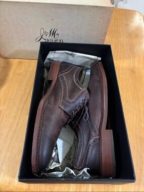Men's Brown Leather Brogue Derby Shoes